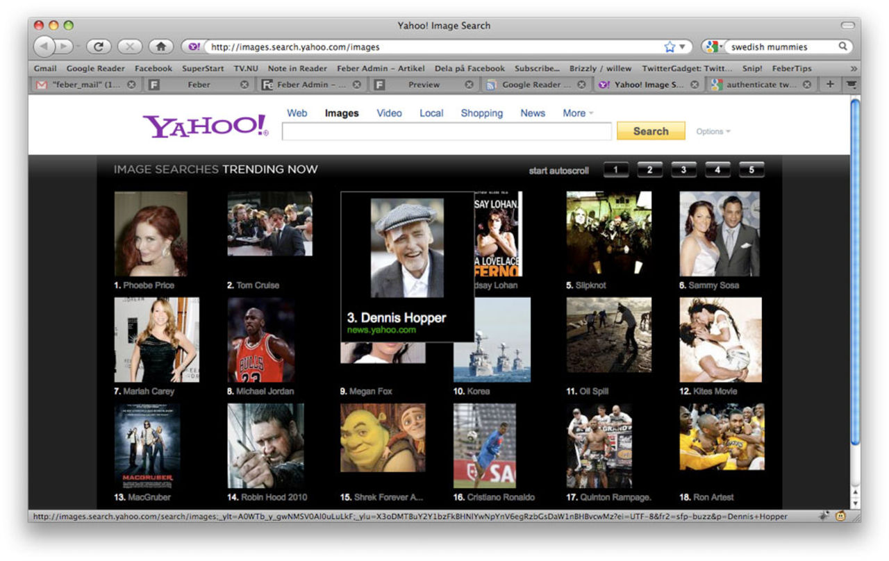 Yahoo adderar trending till sin bildsökmotor