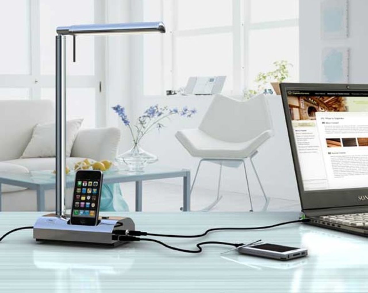 T'Light är en lampa och laddingshub