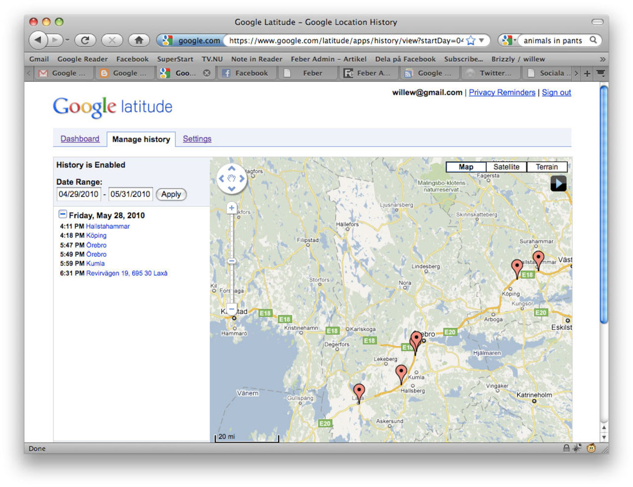 Google Location History