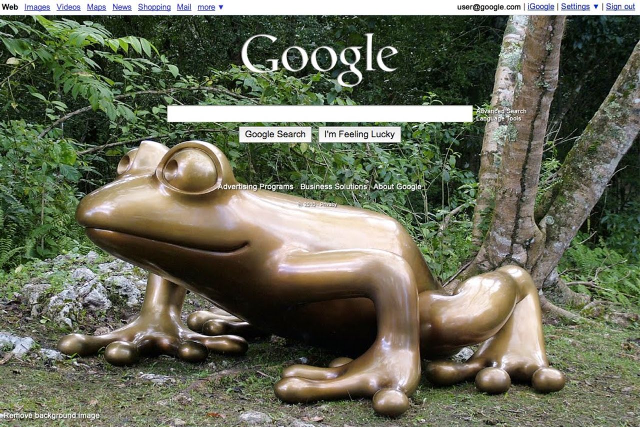 Personalisera Googles söksida