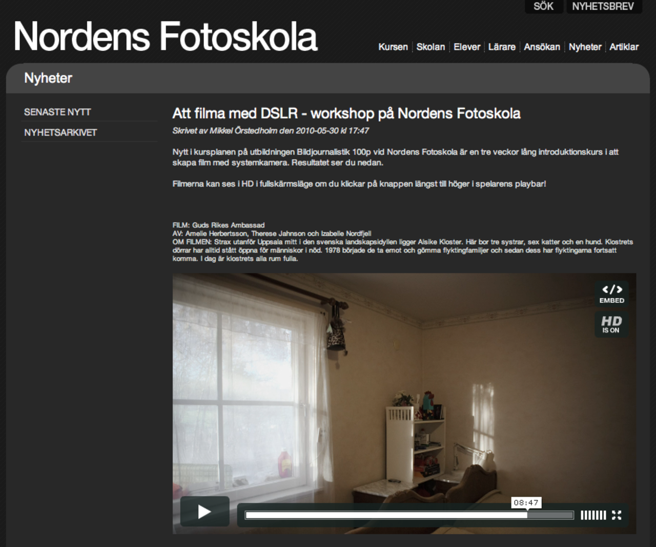 5 filmer gjorda av eleverna på Biskops-Arnö
