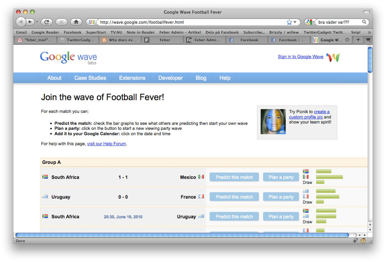 Google Wave startar en VM-våg