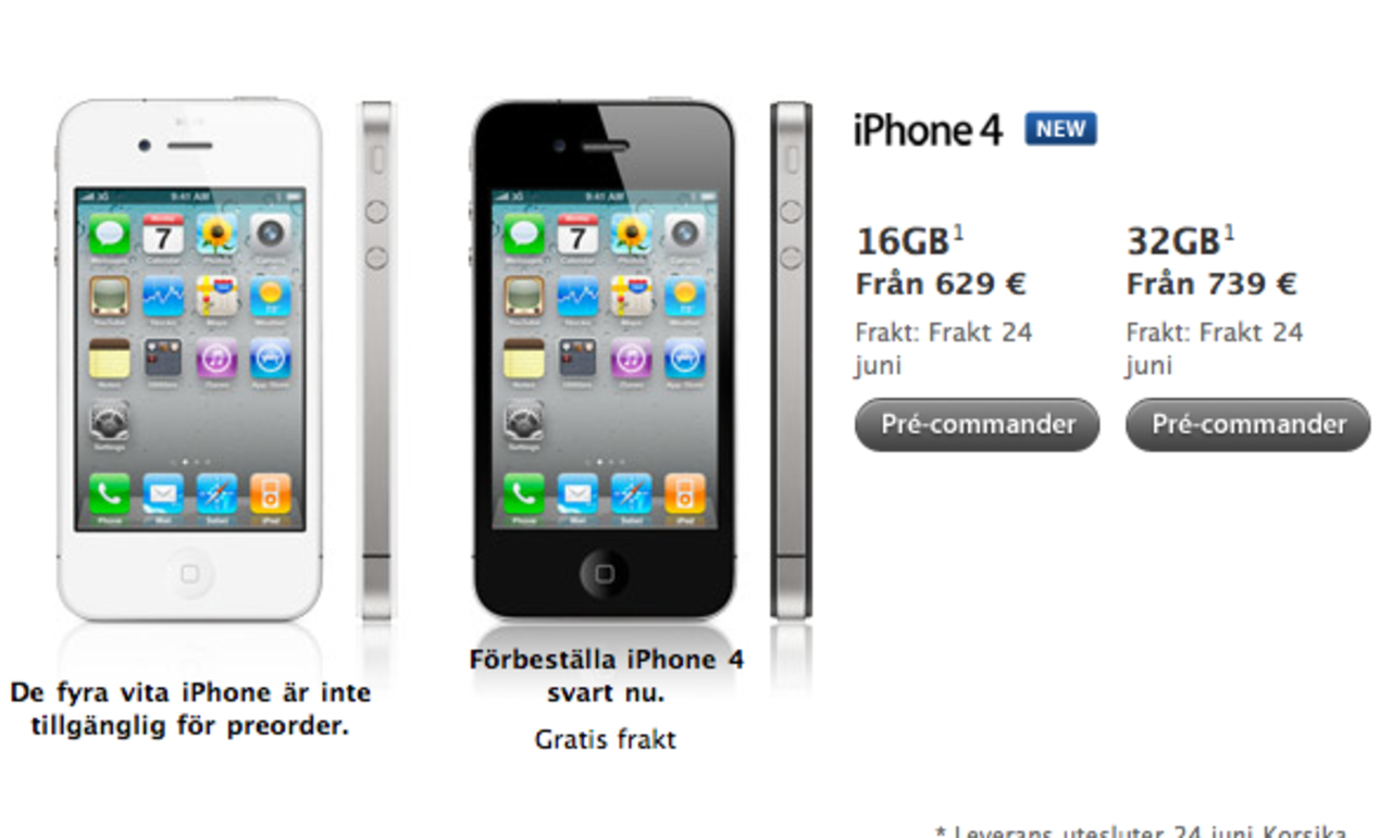 iPhone 4 går nu att förbeställa