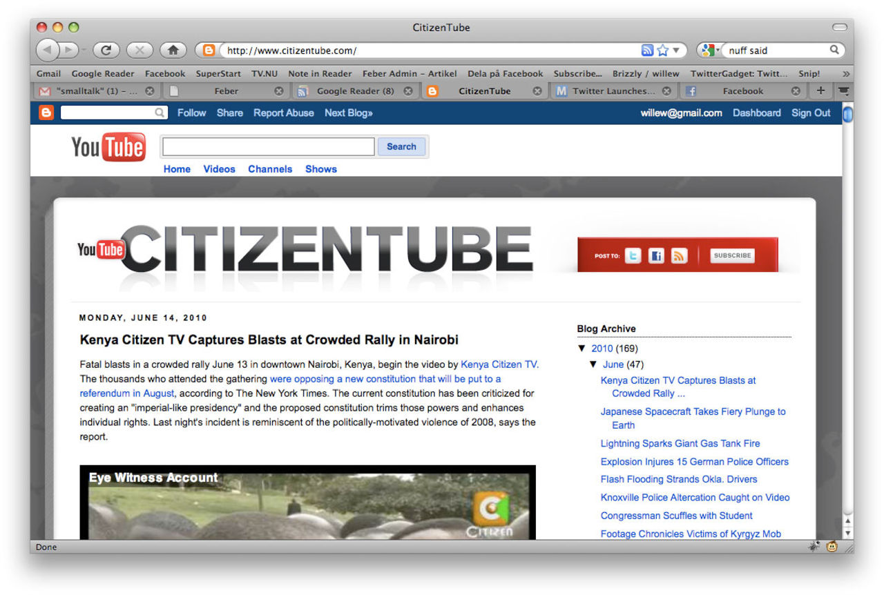 CitizenTube - medborgarjournalistik från Google