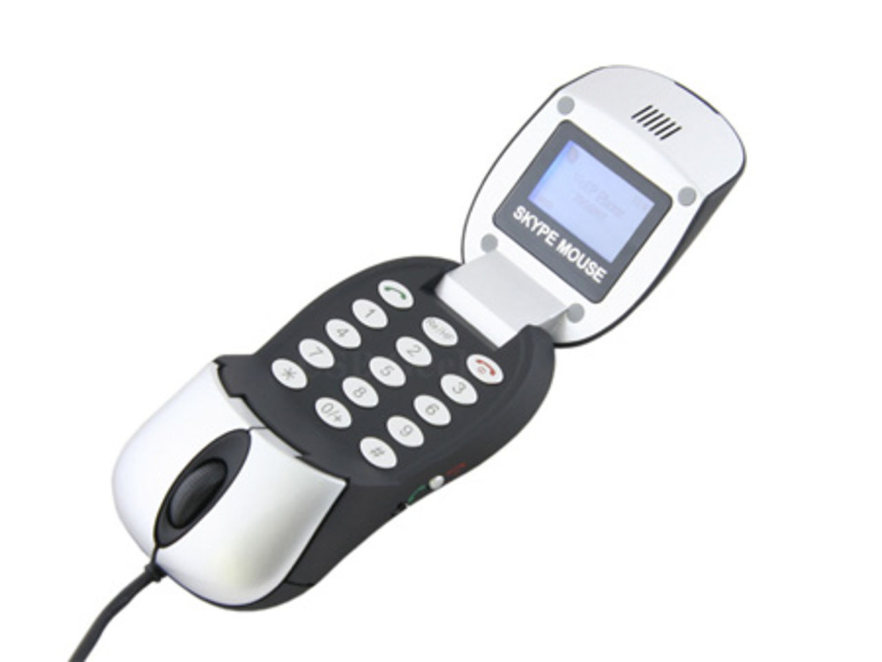 Mus med inbyggd Skype-telefon