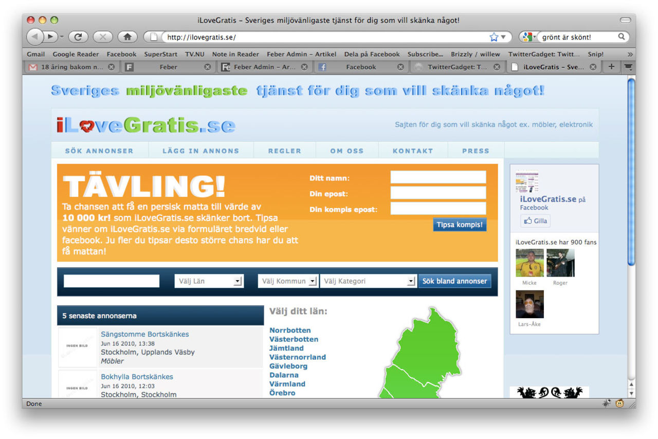 iLoveGratis.se - ge bort dina grejer