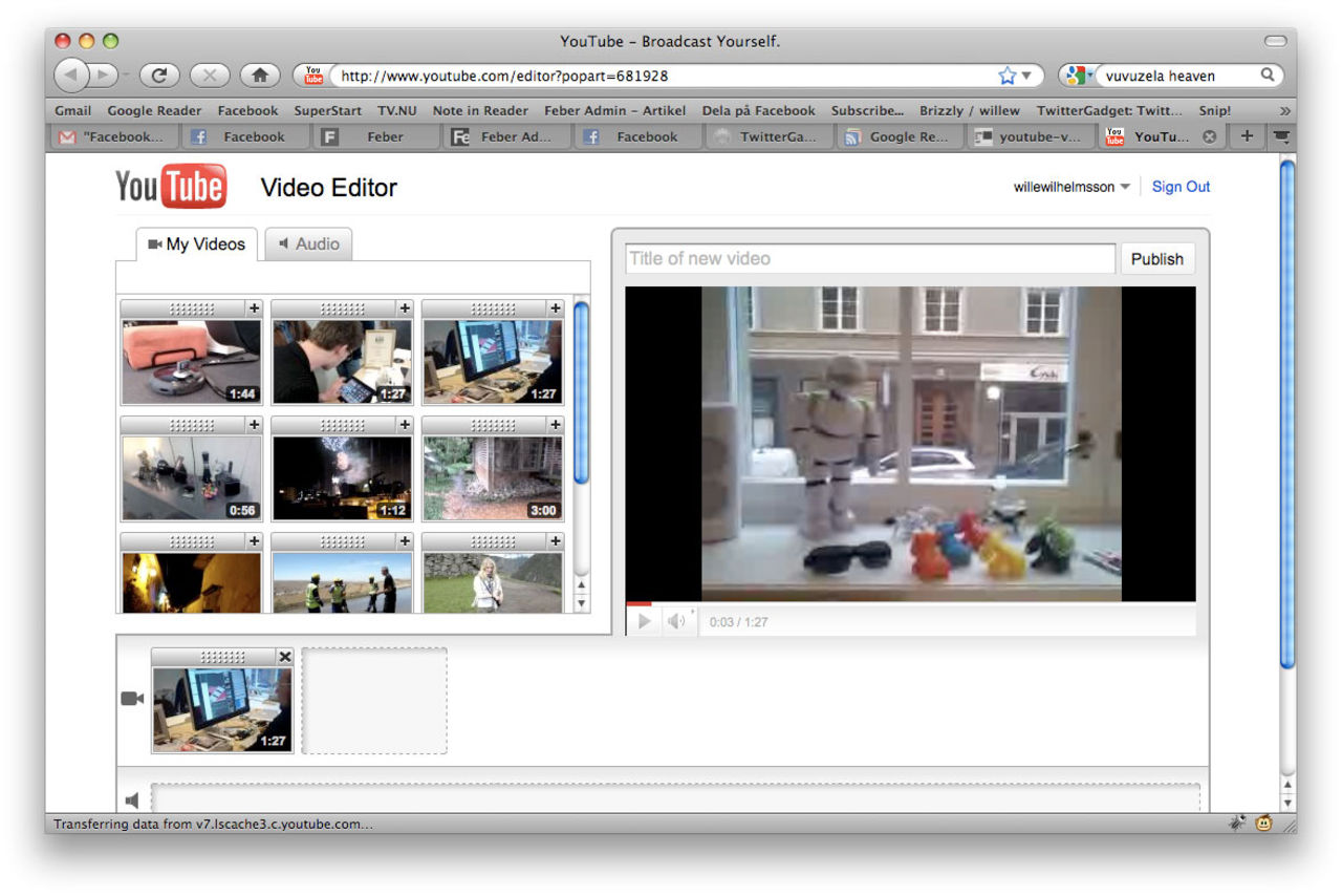 YouTube lanserar videoredigering