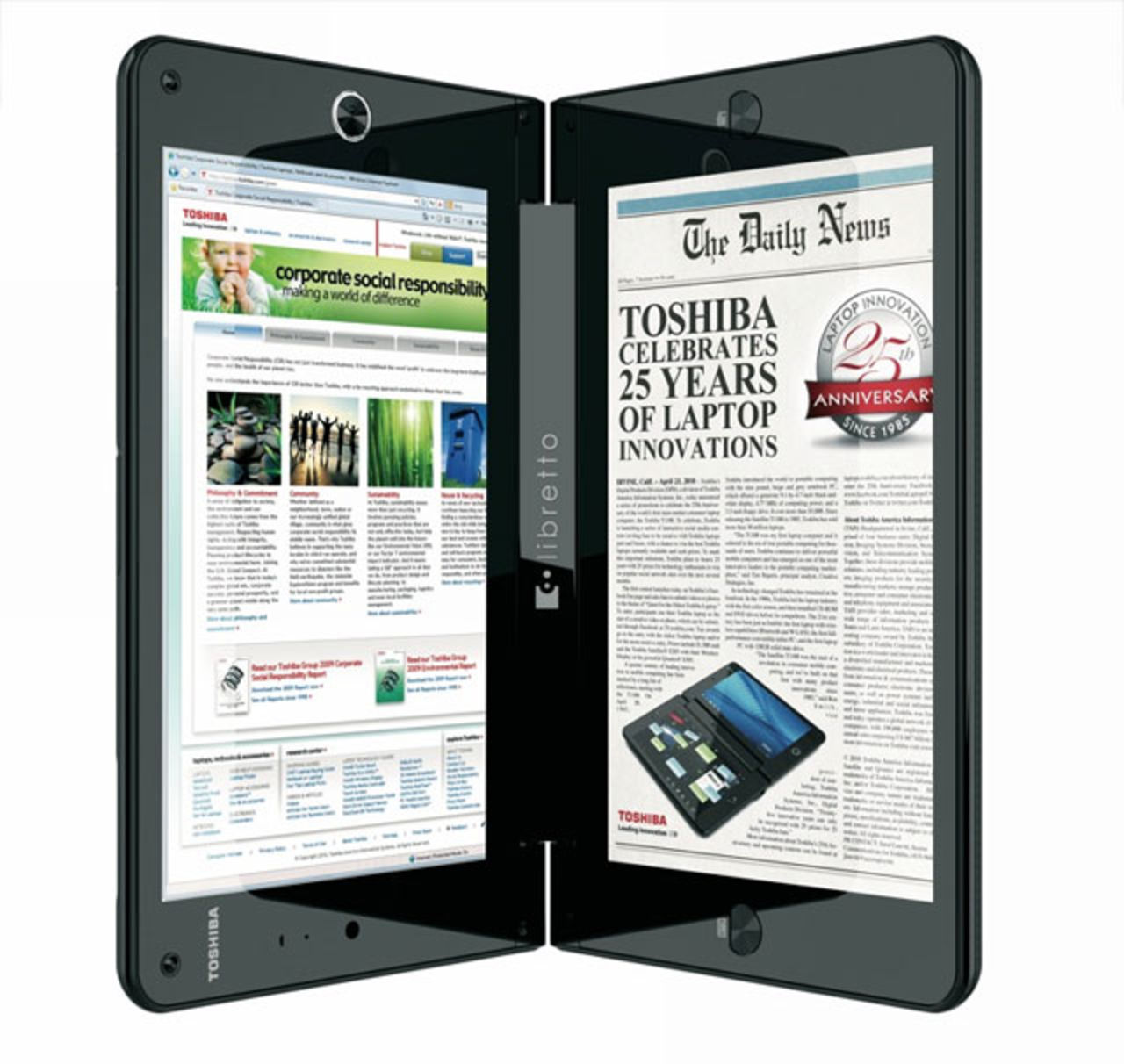 Toshiba släpper Libretto med dubbla skärmar