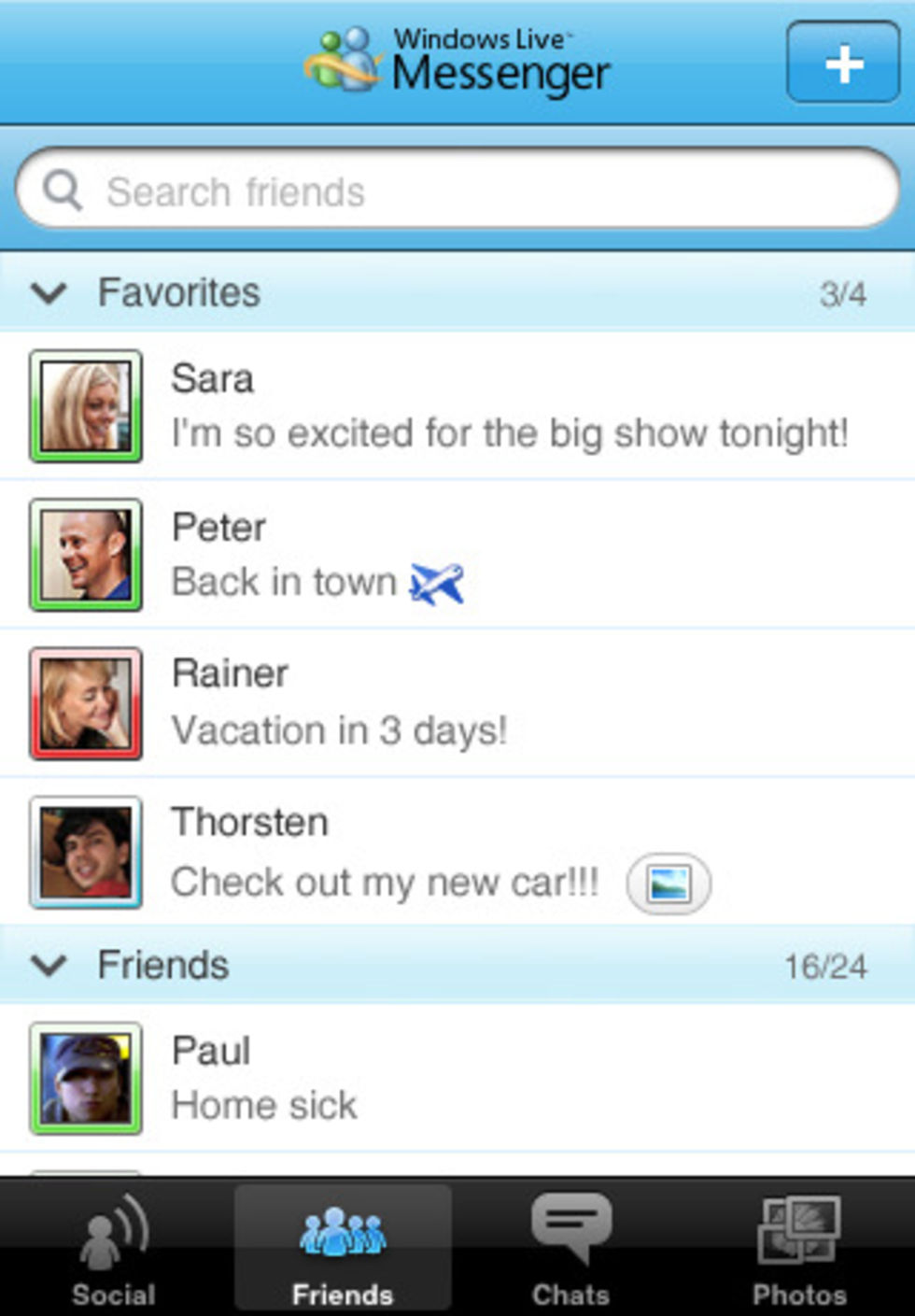 Windows Live Messenger för iPhone