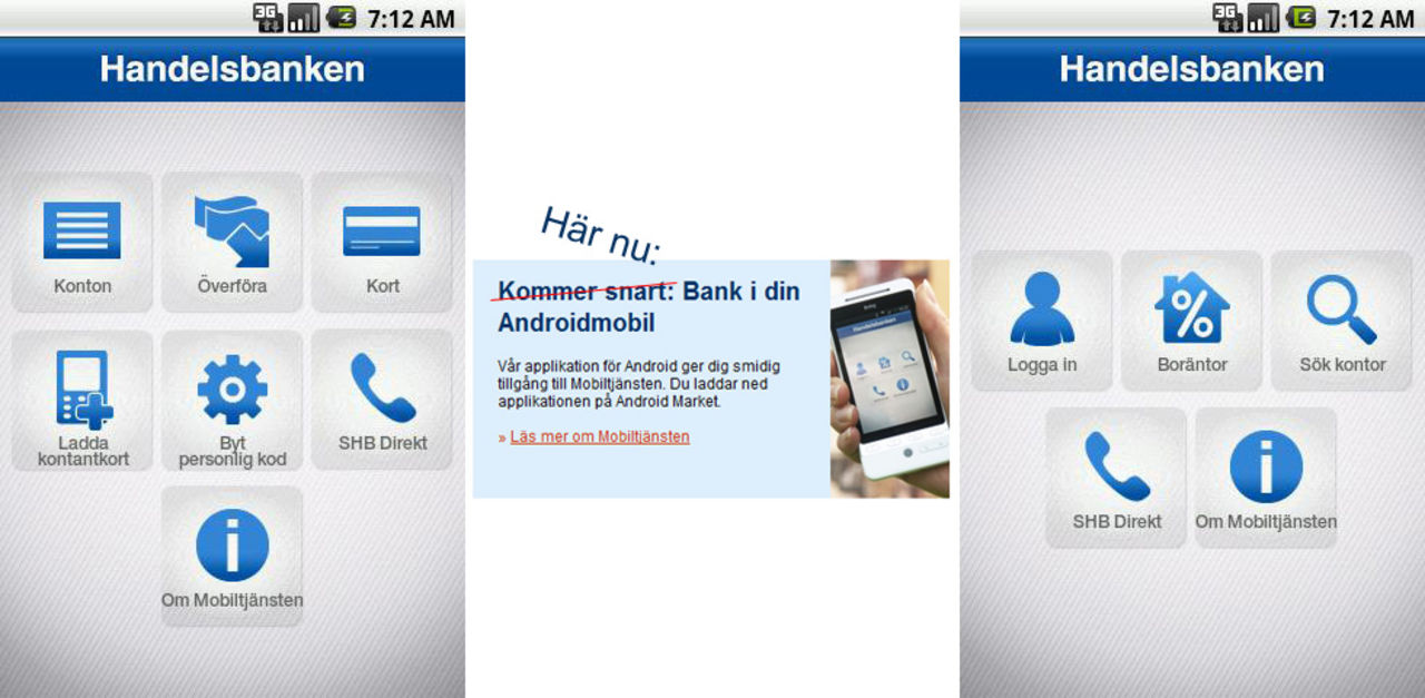 Handelsbanken släpper Android-app
