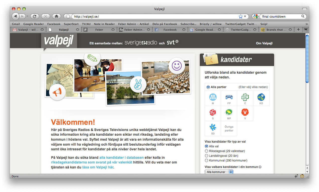 Valpejl guidar dig inför valet 2010