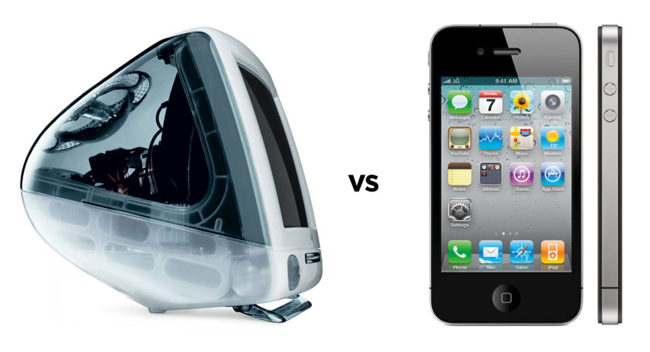 iMac från 2000 vs iPhone från 2010