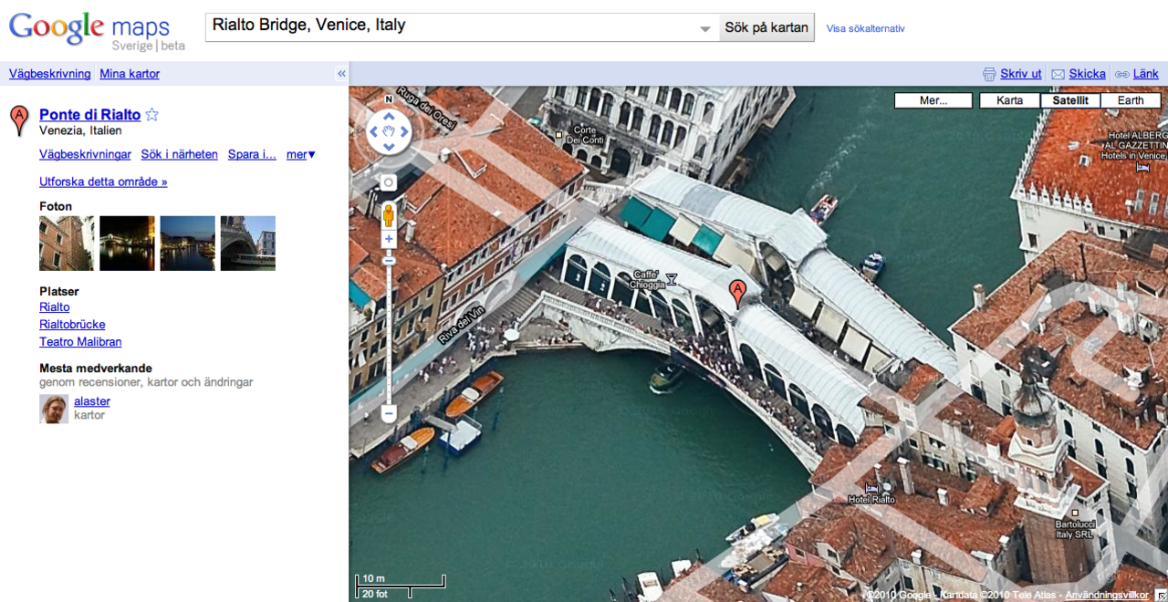 Se bilder från Google Maps i 45-graders vinkel