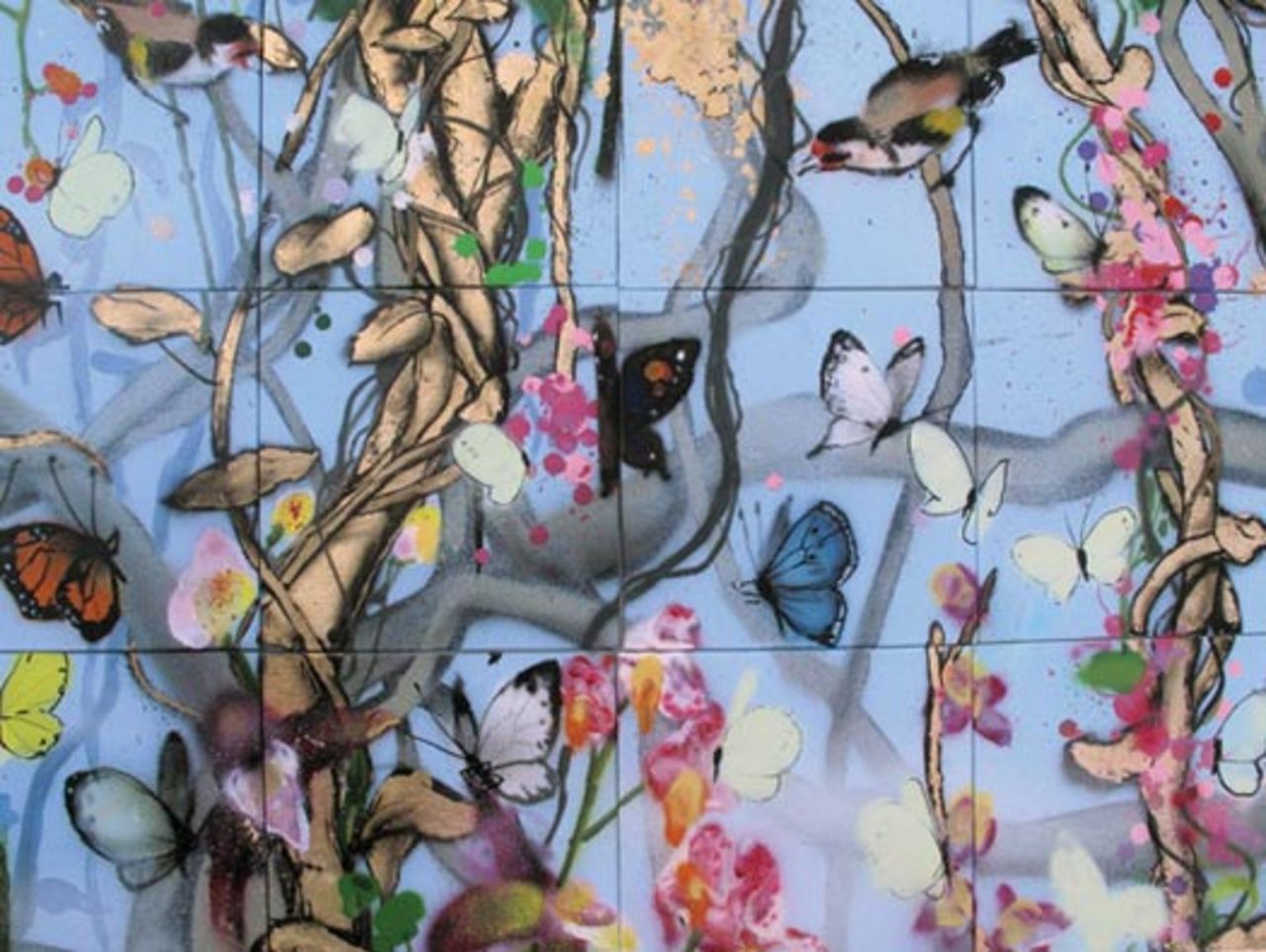 Vackra målningar på kakel