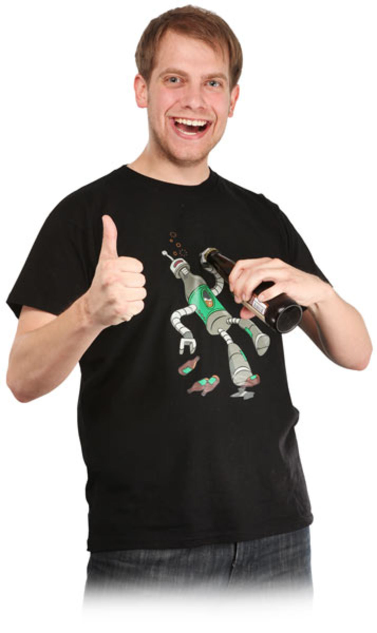 T-shirt med ölöppnare