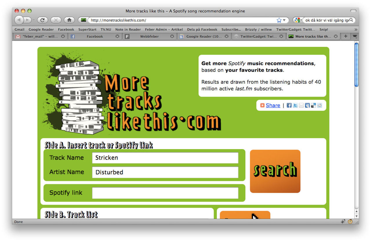 More tracks like this 