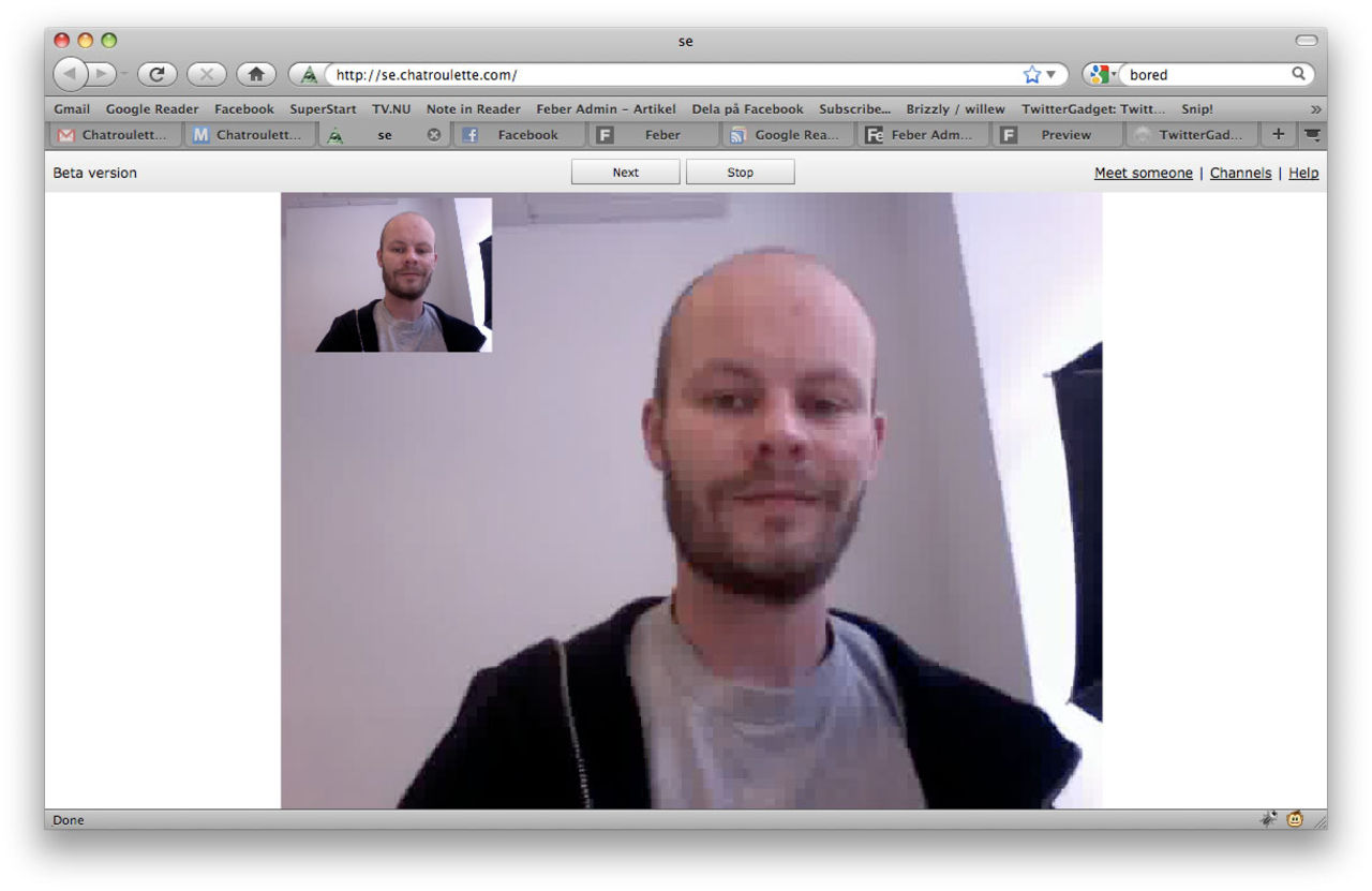 Nya funktioner på Chatroulette