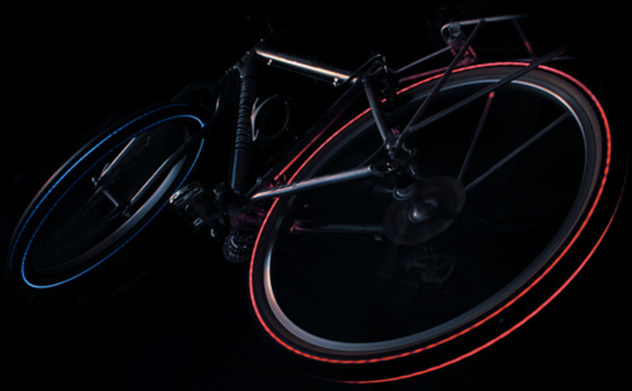 LED-lampor till cykel-hjulet