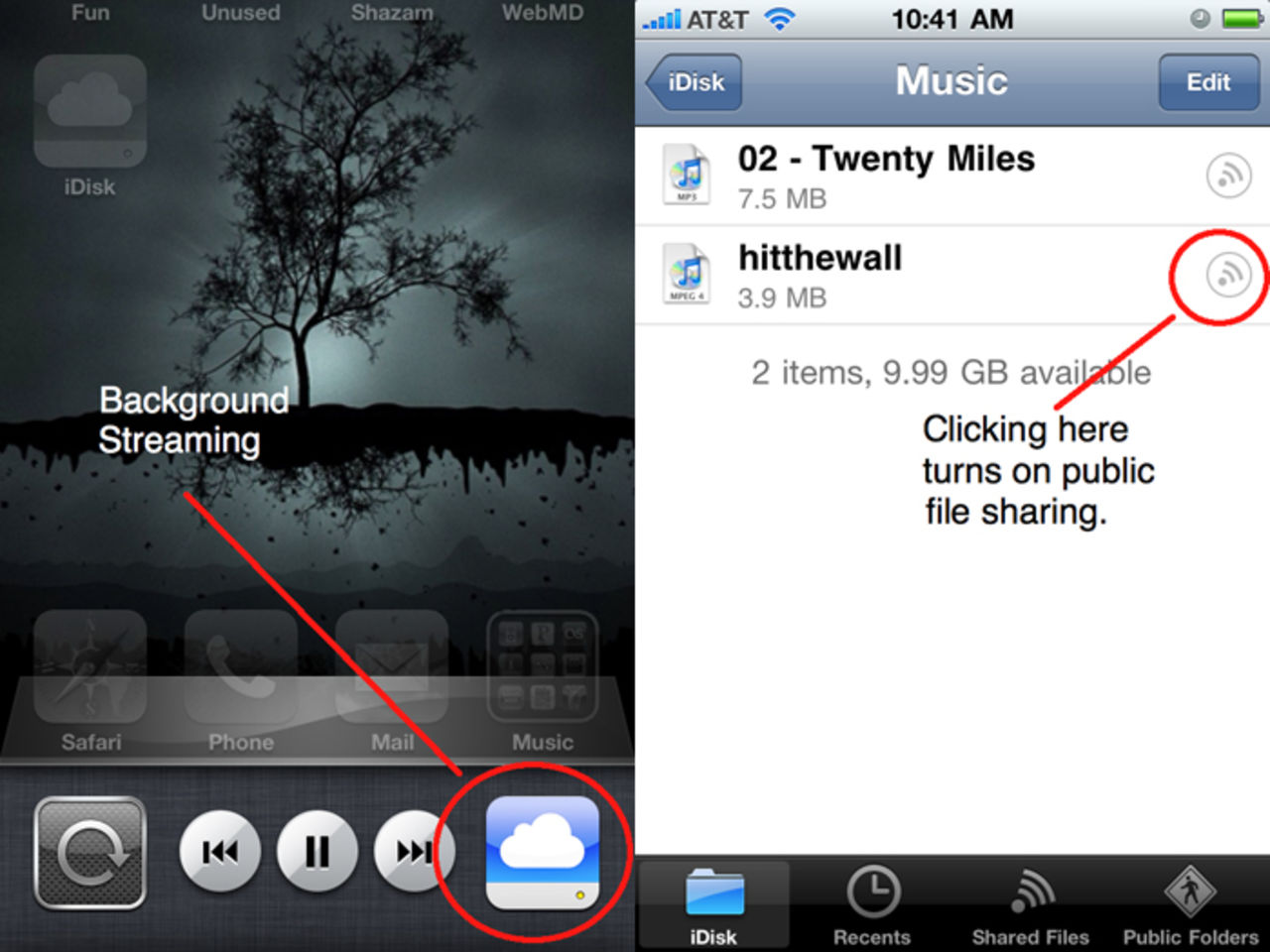 Streama musik från iTunes till iPhone via iDisk