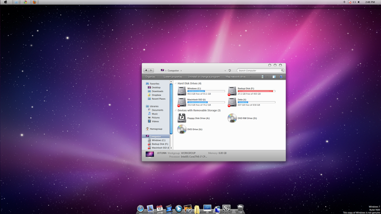 Få Windows 7 att se ut som Mac OS X 10.6