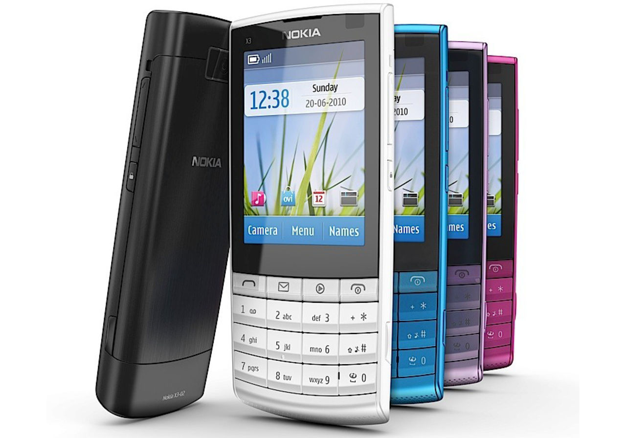 Nokia X3 har både knappsats och pekskärm