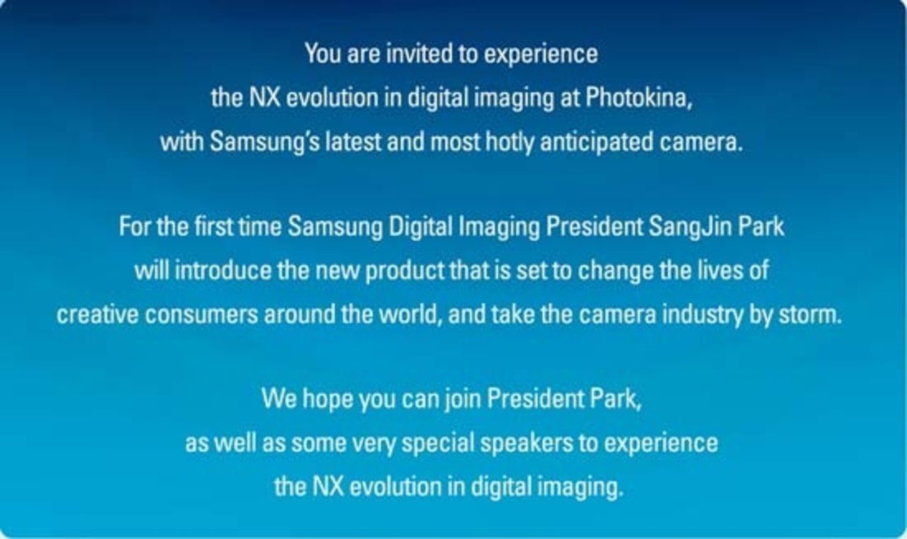 Ny NX-kamera från samsung om tre veckor