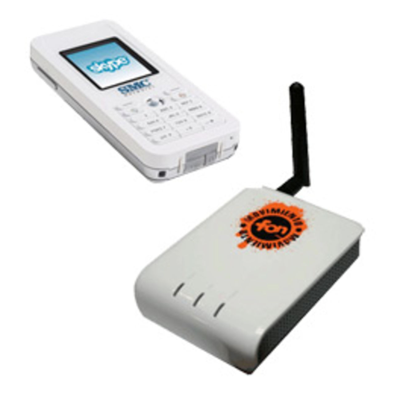 Router och telefon i paket från Skype