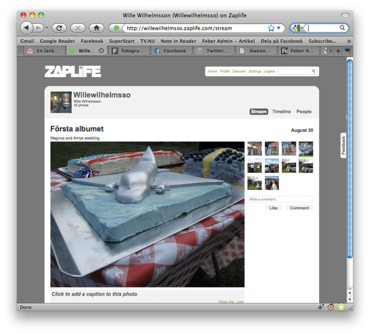 Lagra dina bilder på ZapLife