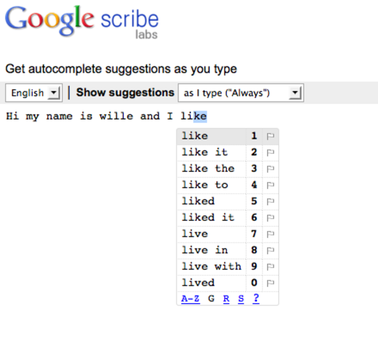 Google Scribe
