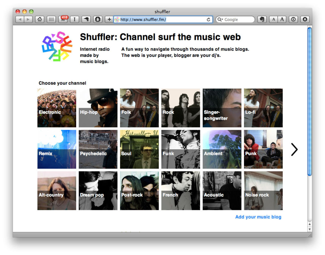 Lyssna på musikwebben