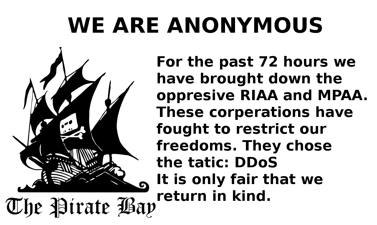 4chan-grupp sänkte MPAA och RIAA:s servrar