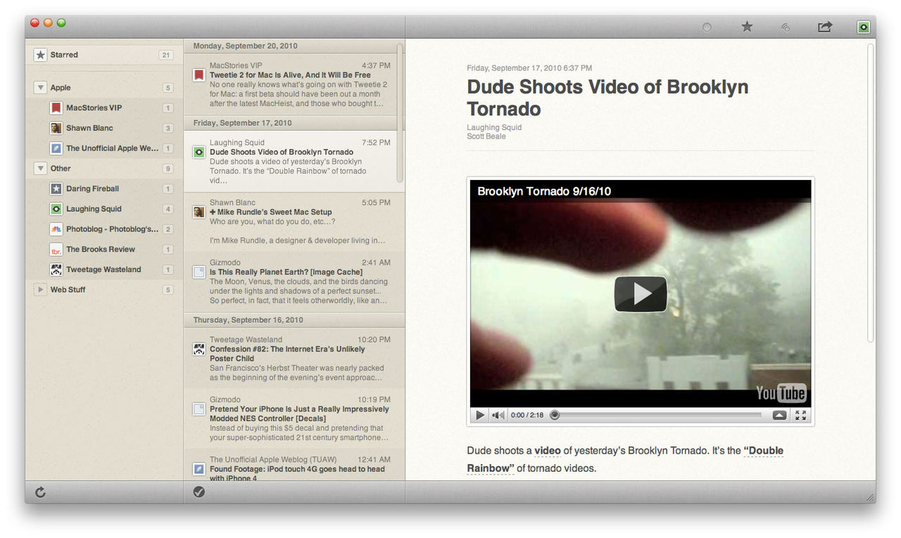 Så kommer Reeder för Mac att se ut
