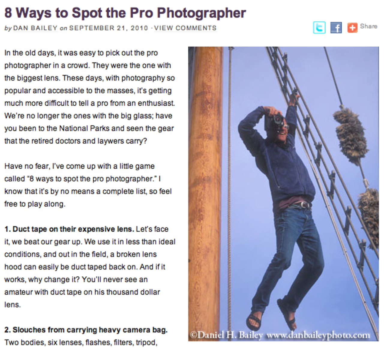 8 Ways to Spot the Pro Photographer