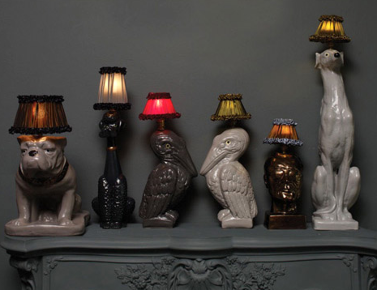 Djurliga bordslampor