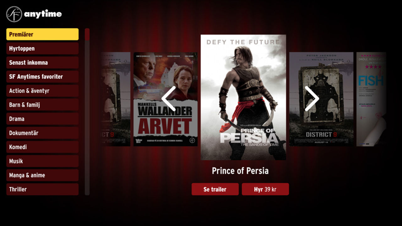 SF Anytime i LG:s tv-apparater