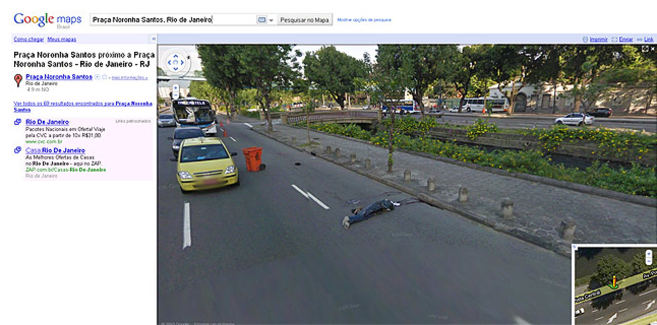 Mord fotat på Google Street View