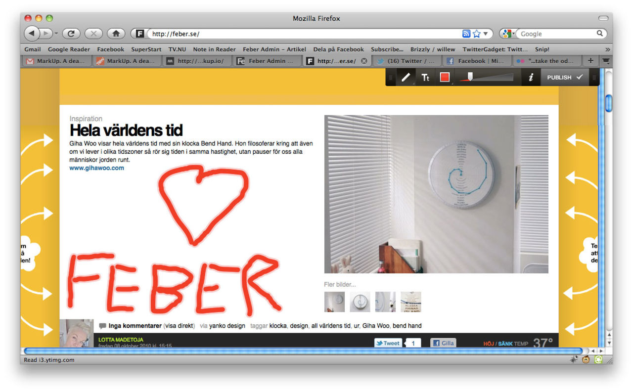 MarkUp låter dig kladda på webbsidor