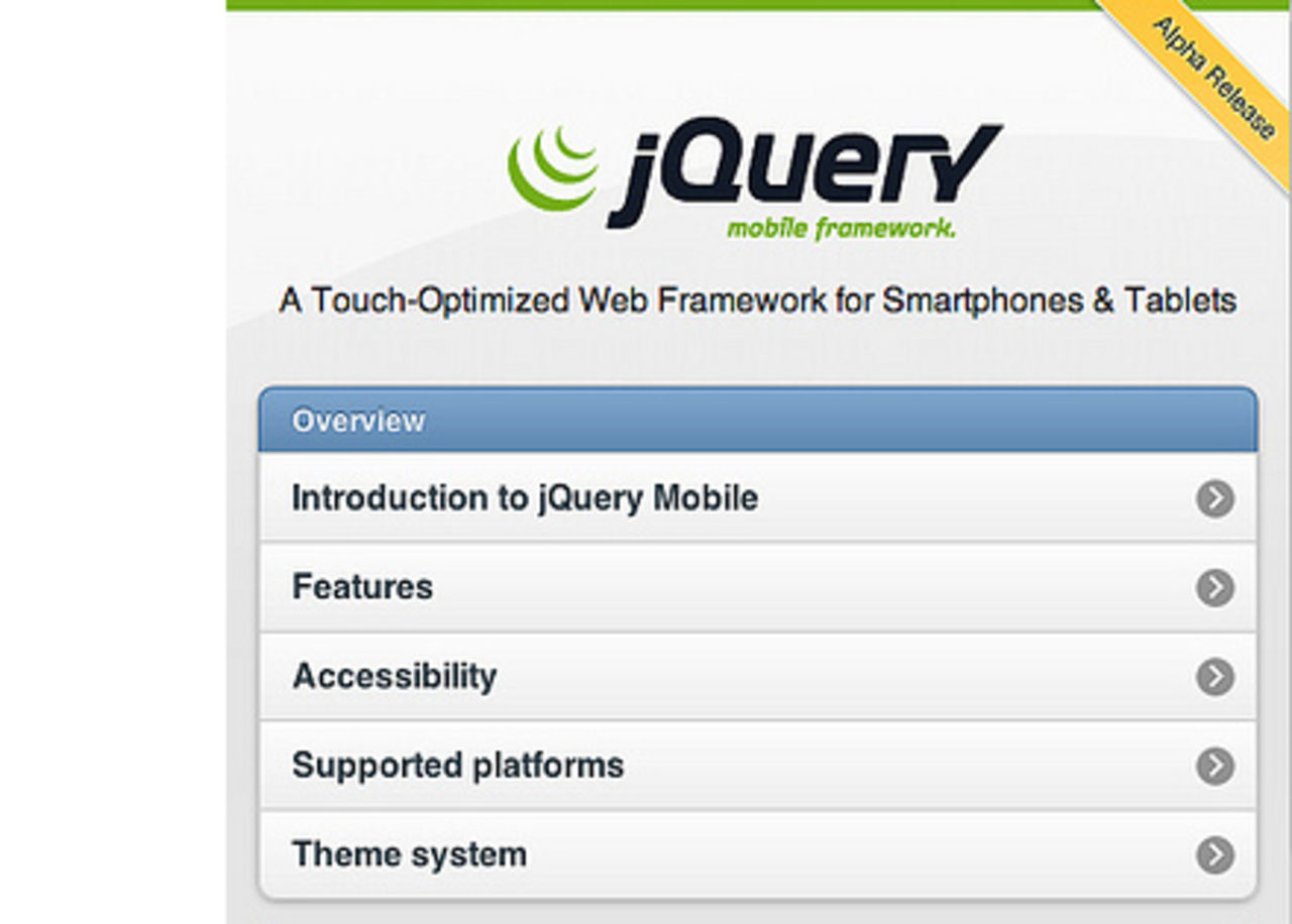 jQuery Mobile Alpha 1 släppt