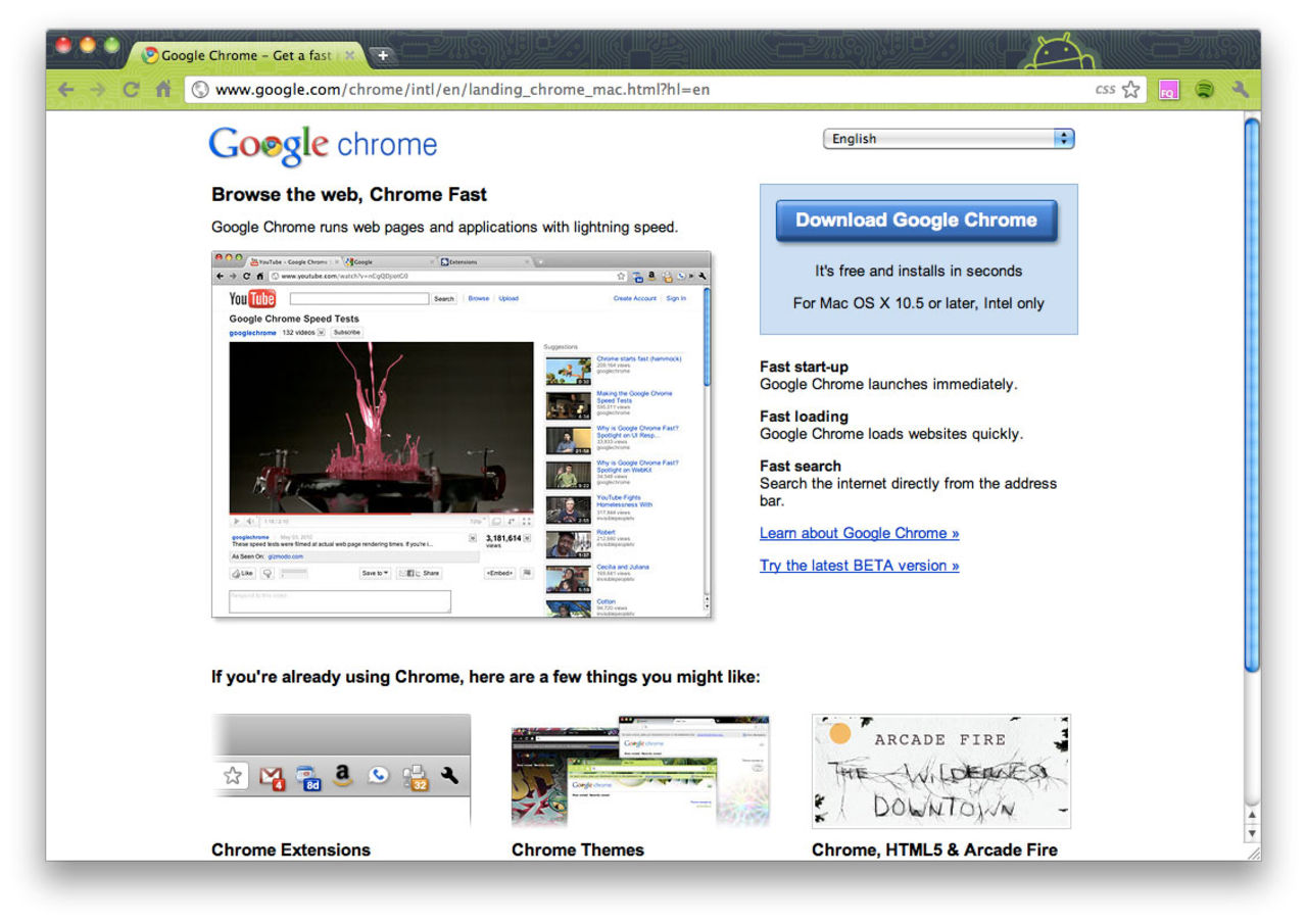 Ny version av Google Chrome