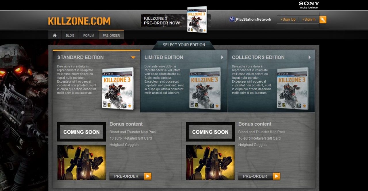 Killzone 3 får specialutgåvor