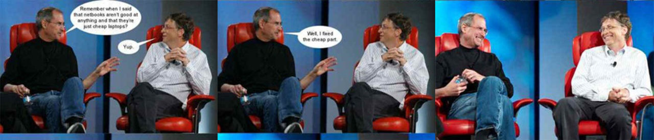 Jobs och Gates snackar netbooks