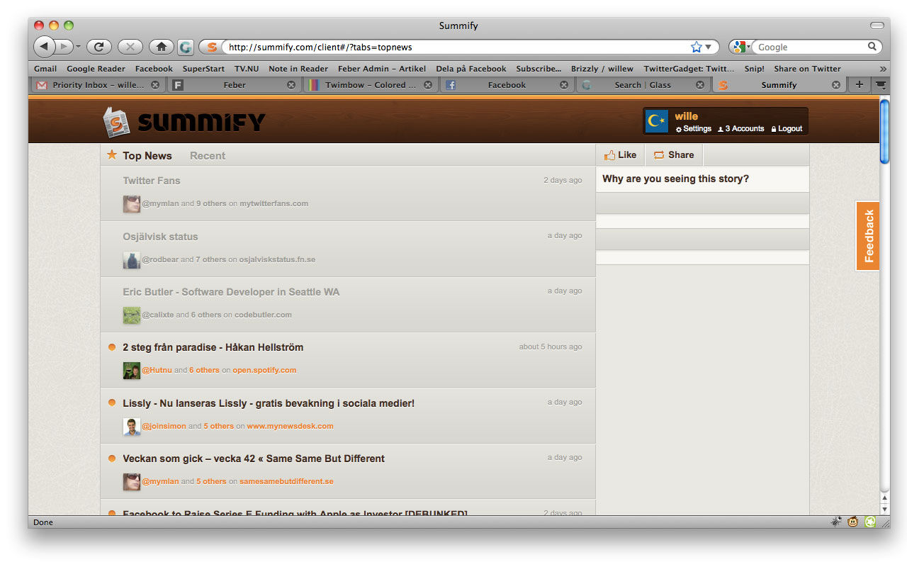 Summify hittar de viktigaste nyheterna