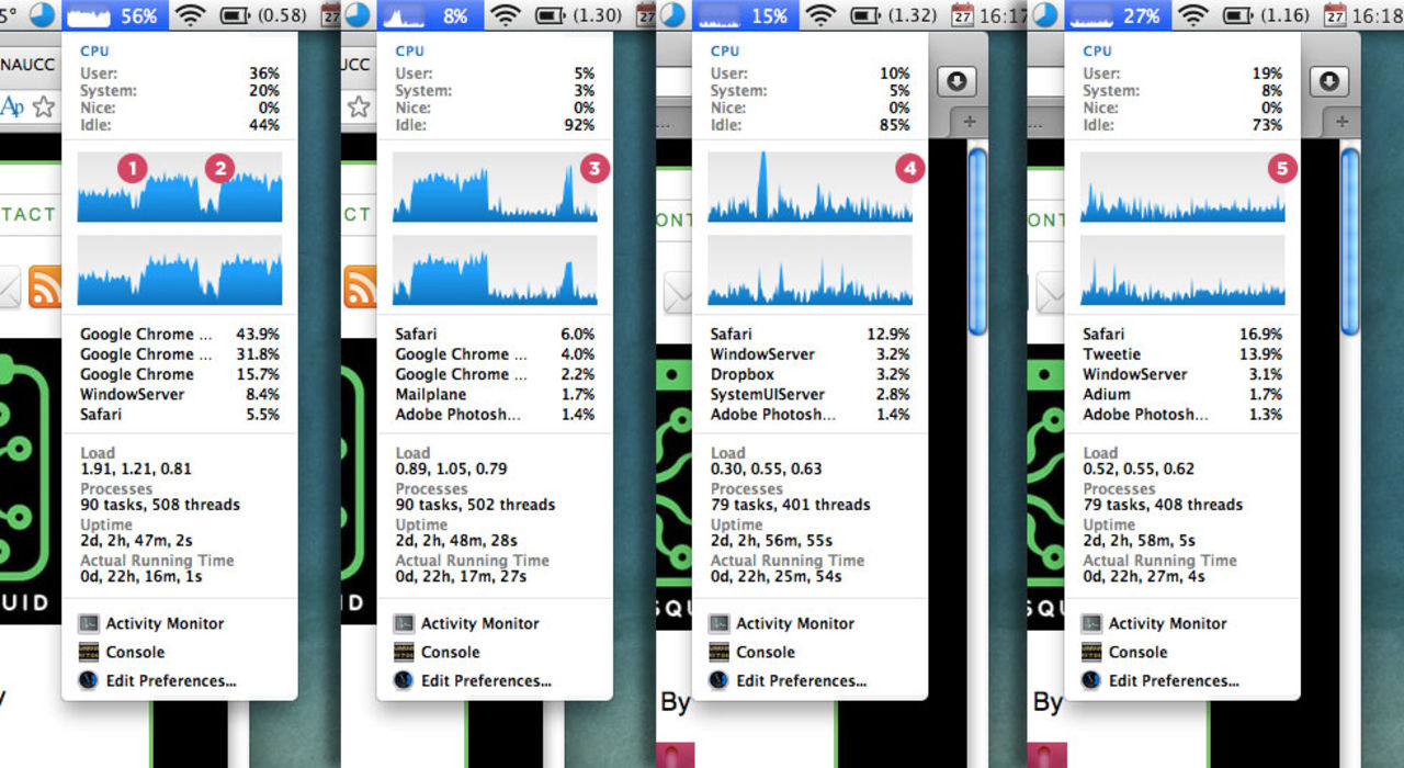 Jämförelse Flash vs inte Flash på Mac