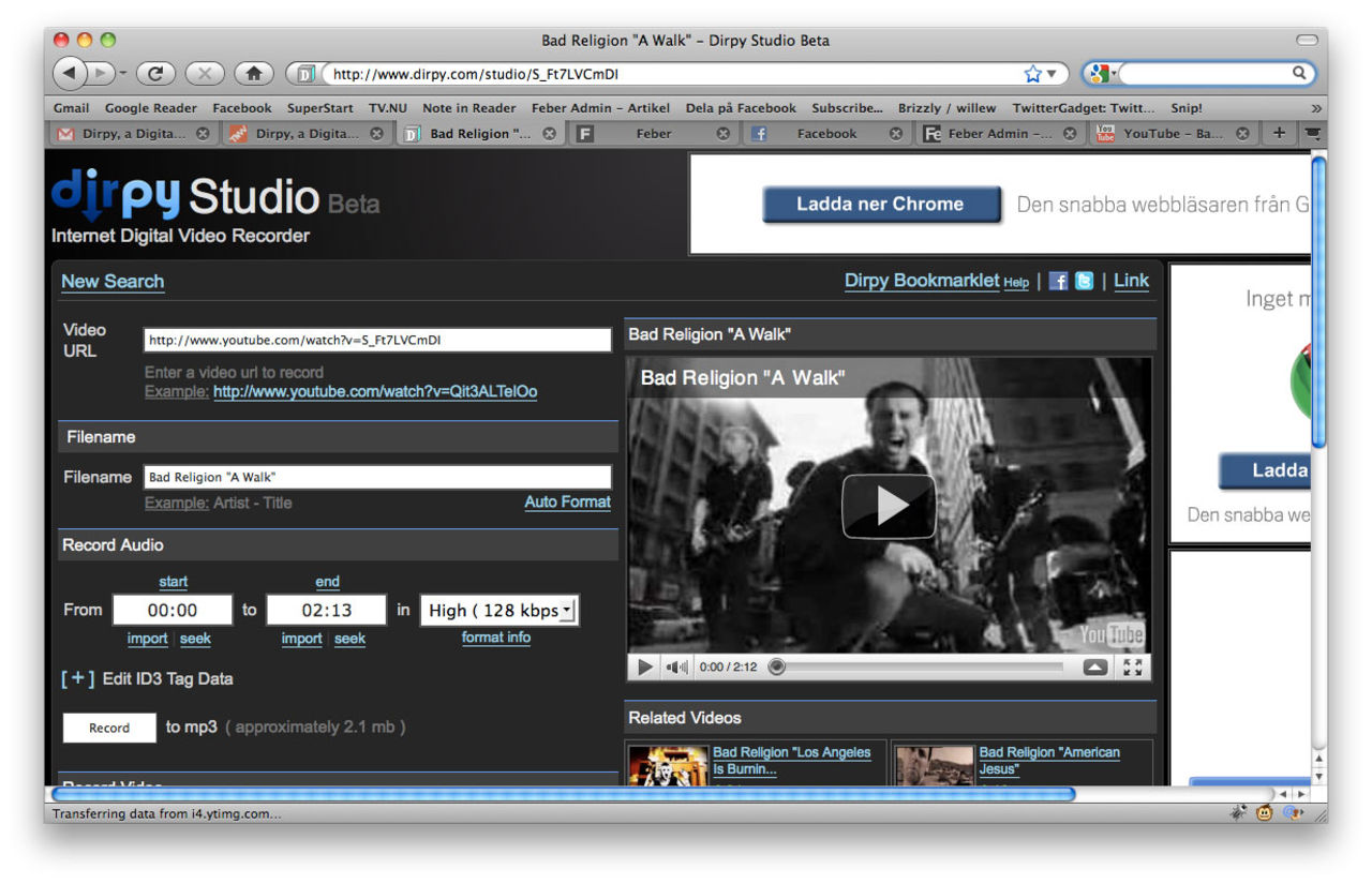 Dirpy rippar YouTube till mp3