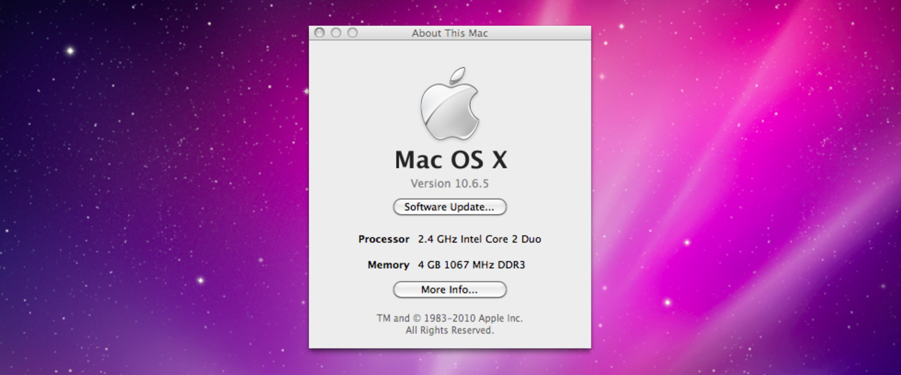 Mac OS X 10.6.5 släppt