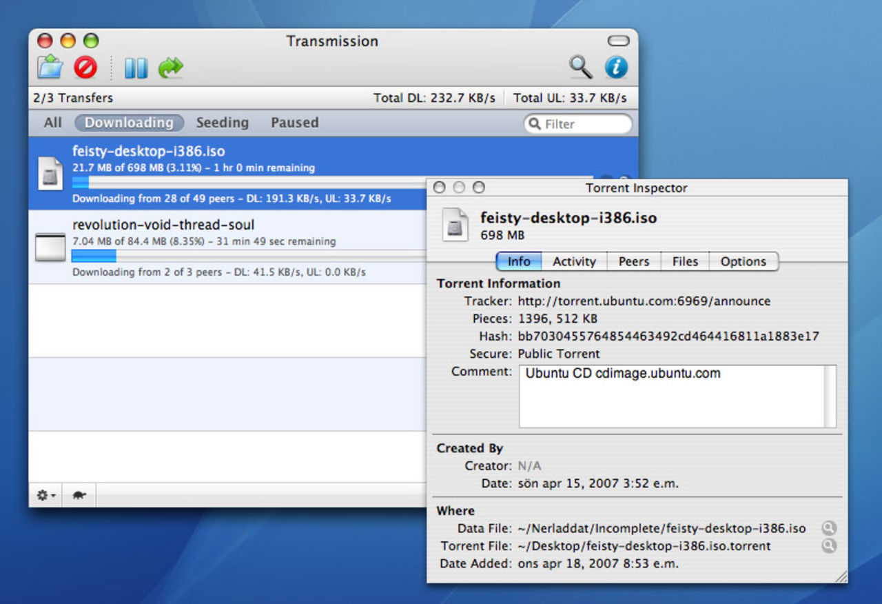 Ny version av Transmission!