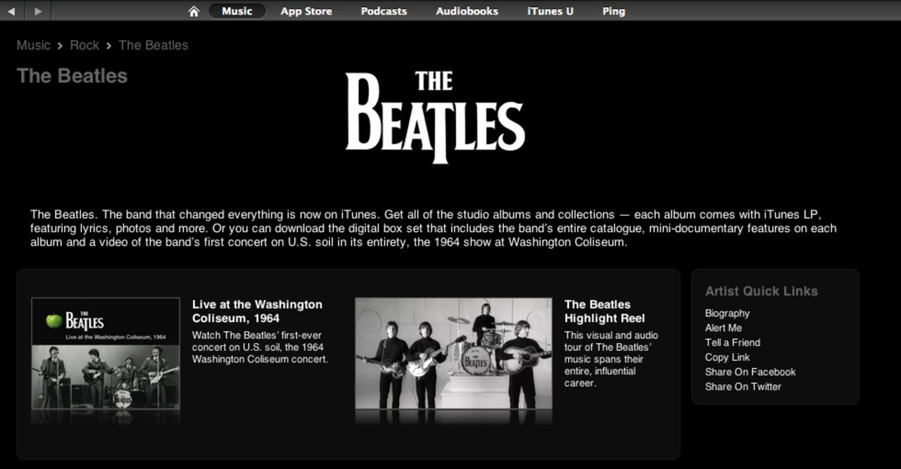 The Beatles till iTunes