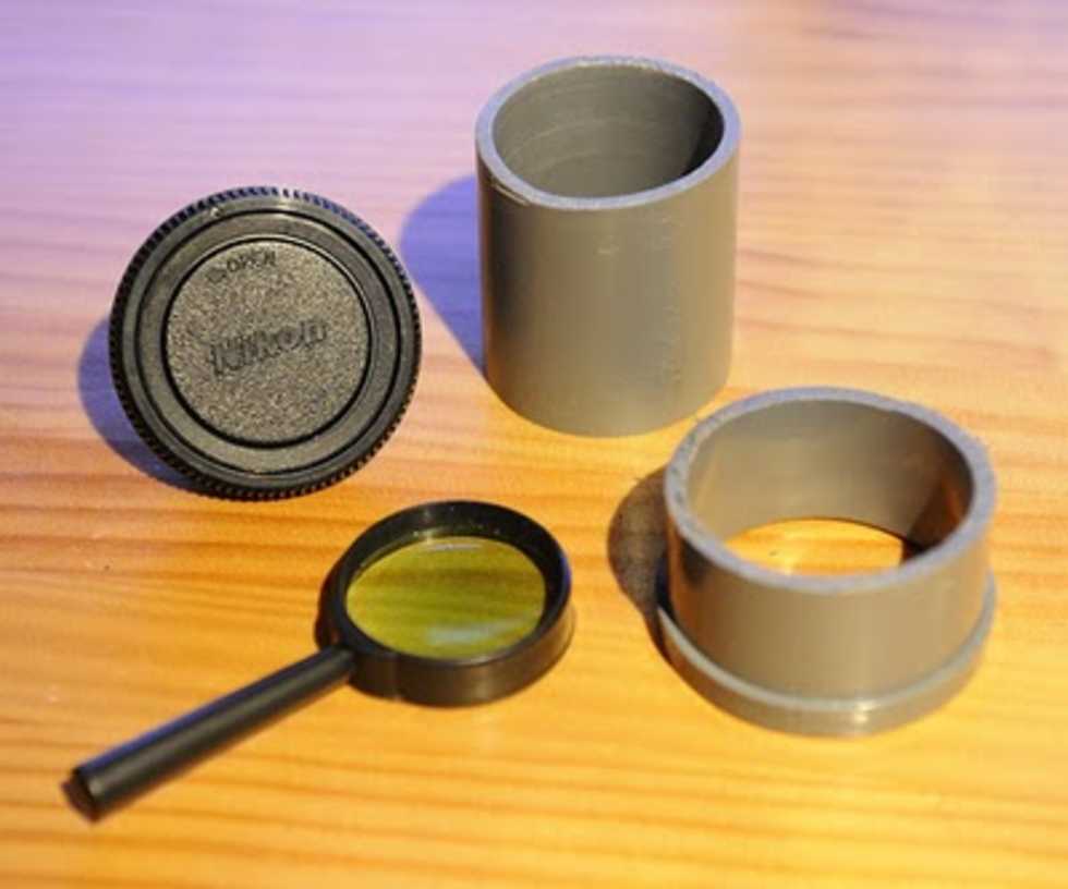 PVC + förstoringsglas blir objektiv
