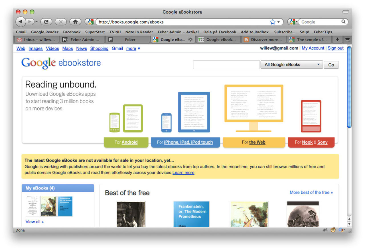 Google lanserar Google eBooks