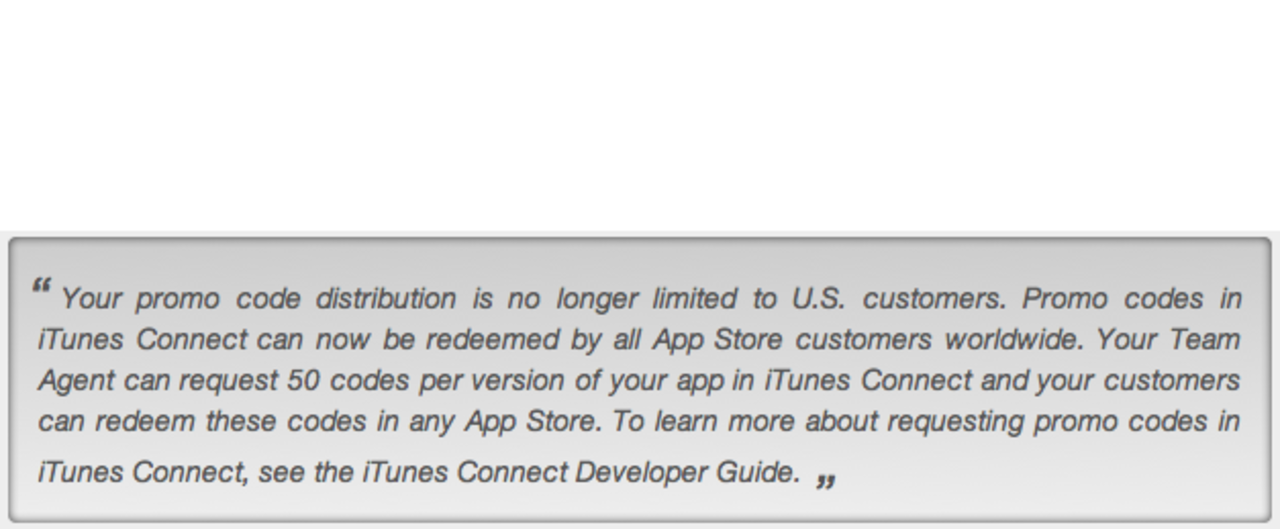 Apple gör promo-koder tillgängligt för hela världen